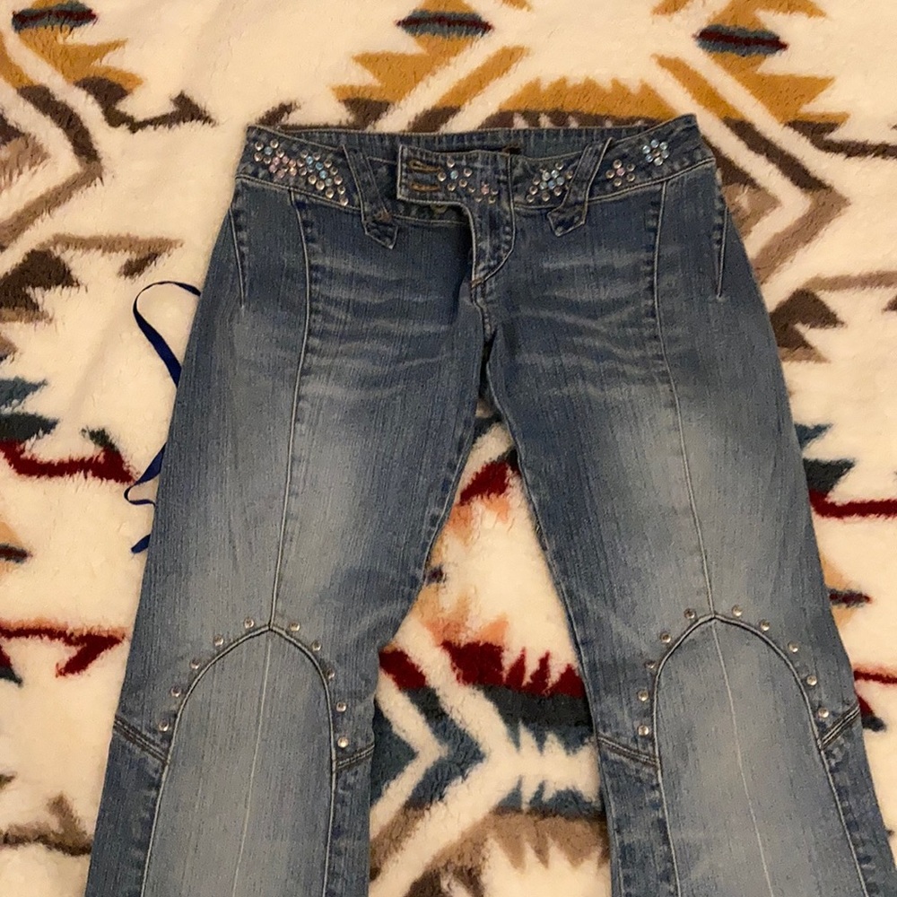 Parasuco ergonomic jeans. Sz 30. With rhinestones